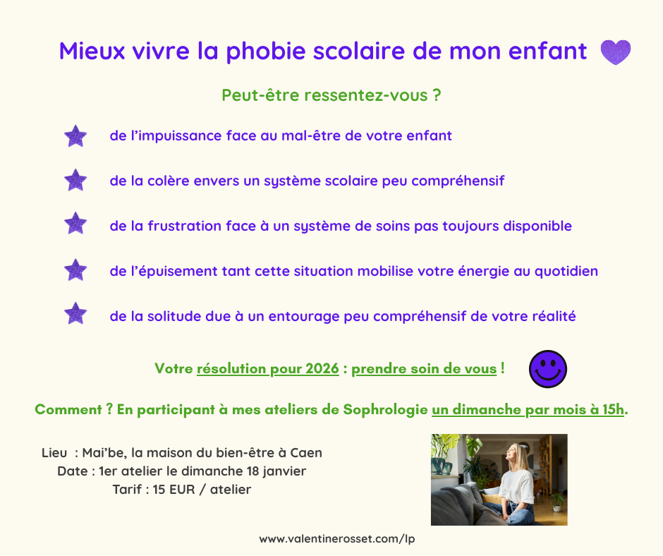 atelier, parents, phobie scolaire, détente